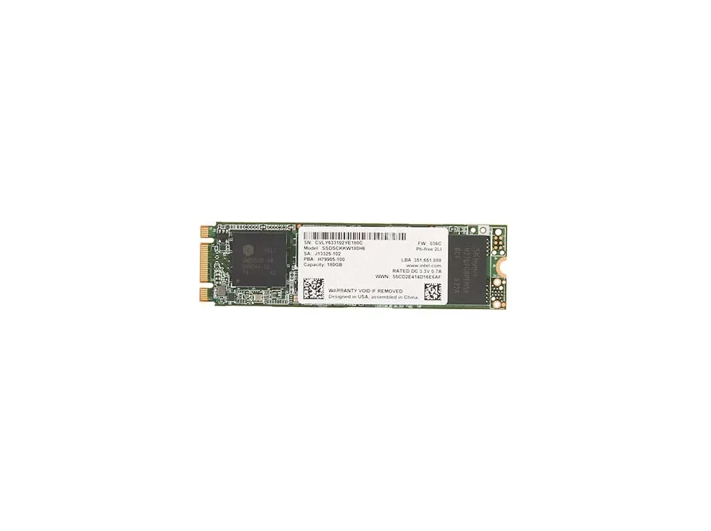 SSDSCKKW180H6X1 - Intel 180GB SATA 6Gb/s TLC M.2 Solid State Drive