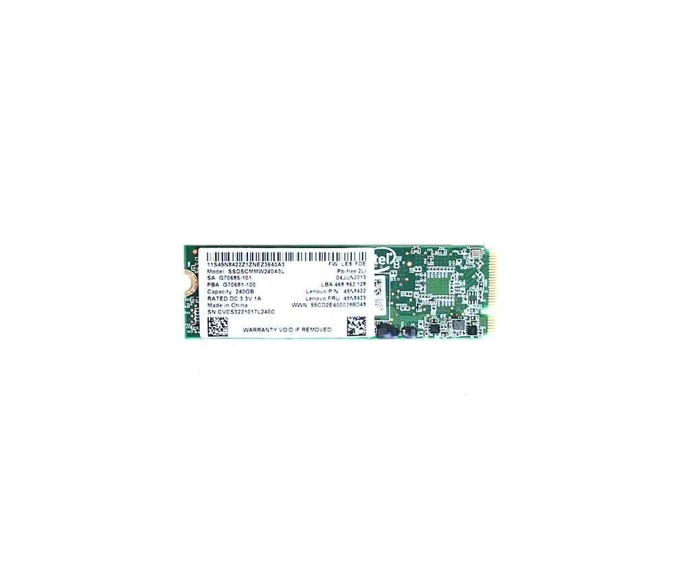 SSDSCMMW240A3L - Intel 521 Series 240GB Multi-Level Cell (MLC) SATA 6Gb/s M.2 2280 Solid State Drive