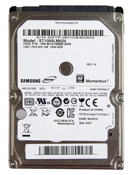 ST1000LM024 - Seagate 1TB 5400RPM SATA 3Gb/s 2.5-inch Laptop Hard Drive for Inspiron N5110