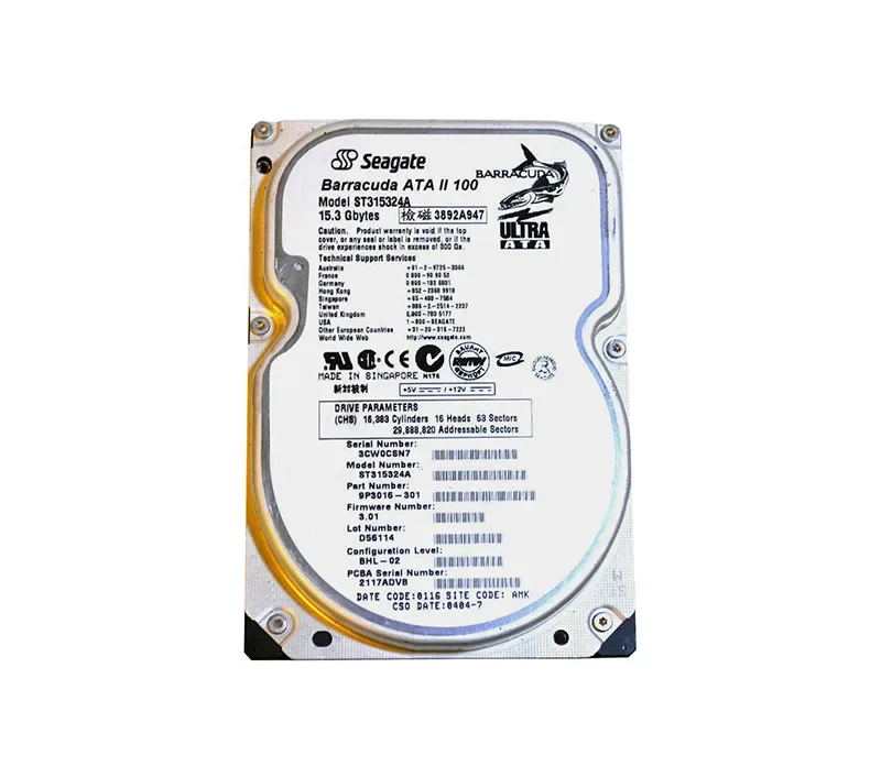 ST315324A - Seagate 15GB 7200RPM ATA-100 3.5-inch Hard Drive