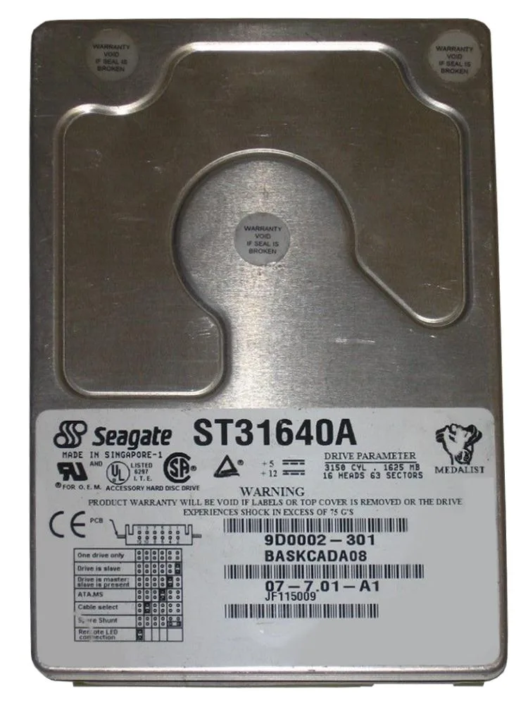 ST31640A - Seagate 1GB 5400RPM ATA 3.5-inch Hard Drive