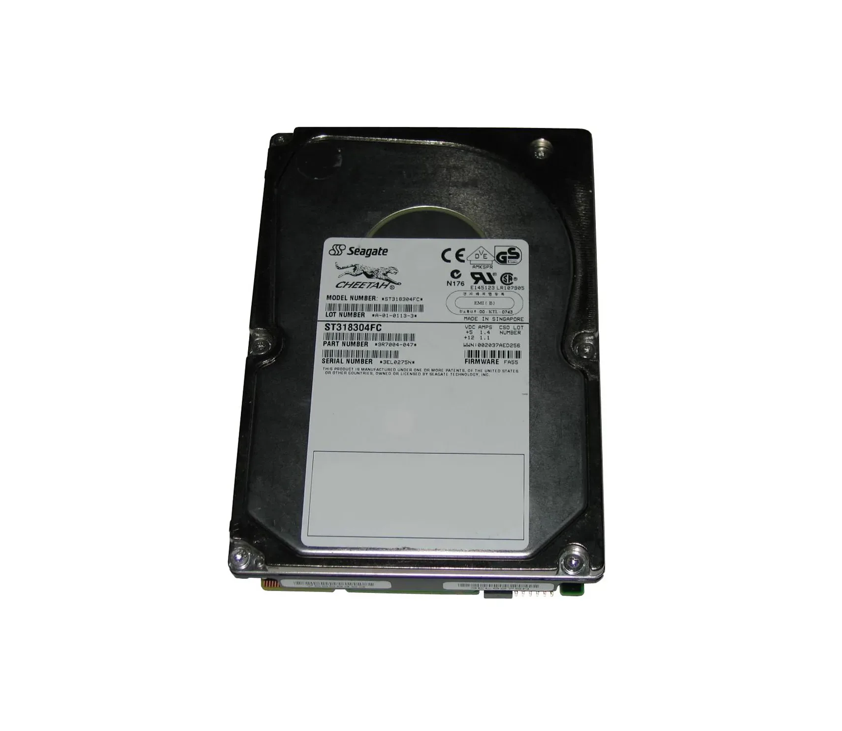 ST318304FC6 - Seagate 18GB 10000RPM Fibre Channel 2Gb/s 3.5-inch Hard Drive
