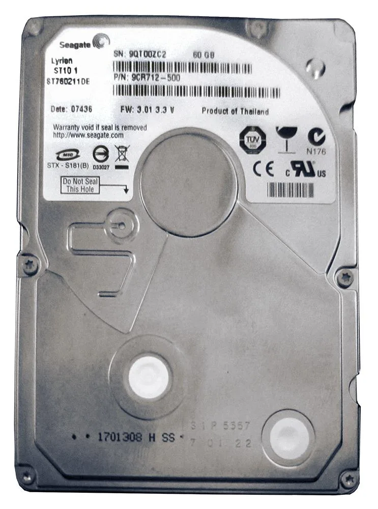 ST760211DE - Seagate Lyrion 60GB ATA-66 3600RPM 2MB Cache 1.8 Hard Drive