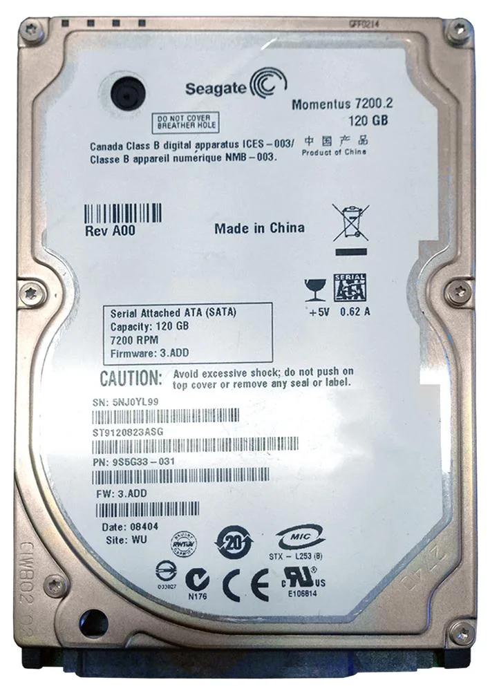 ST9120823ASG - Seagate 120GB 7200RPM SATA 2.5-inch Laptop Hard Drive for Latitude D630