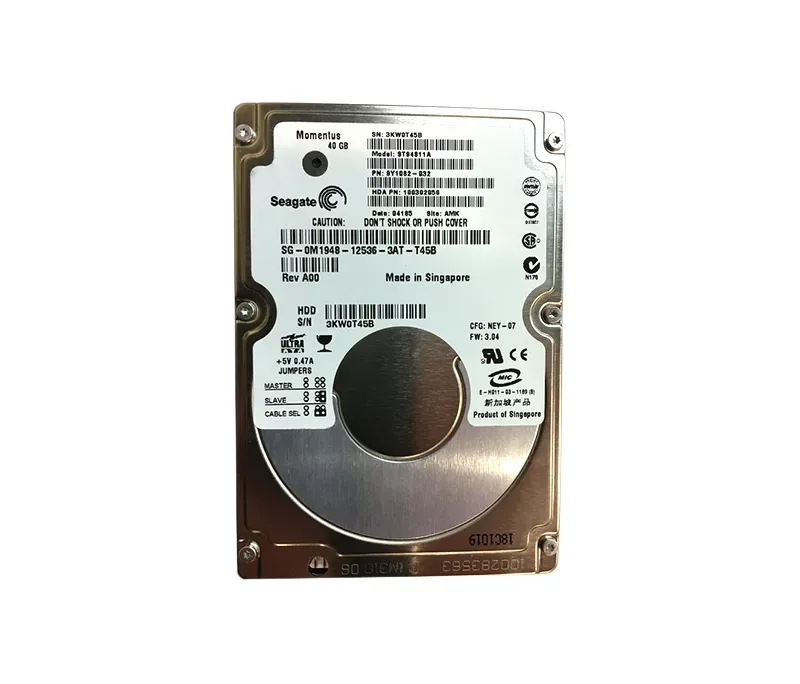 ST94811A - Seagate Momentus 40GB 5400RPM ATA-100 8MB Cache 2.5-inch Hard Drive