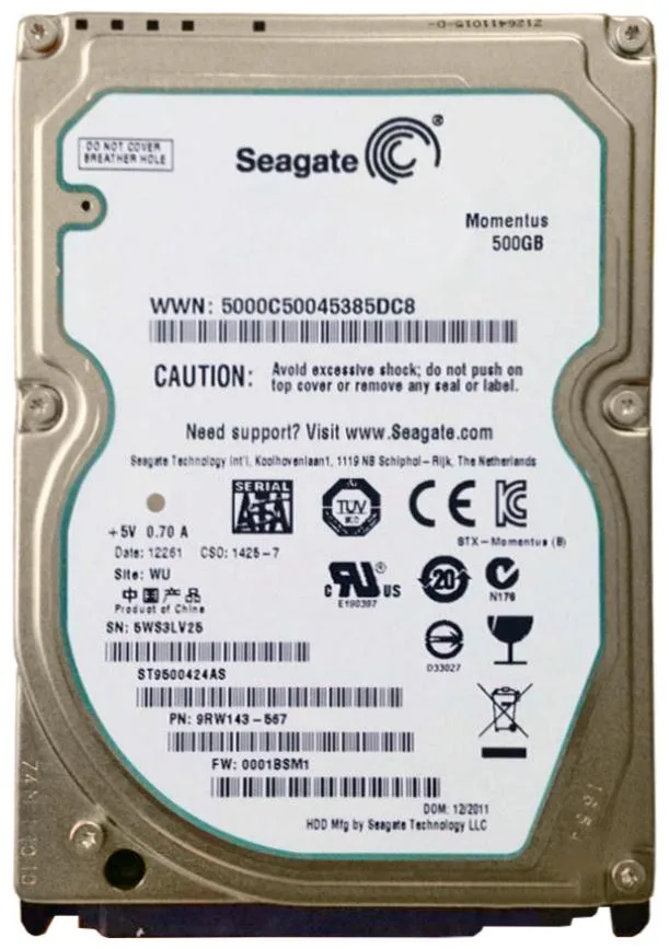 ST9500424AS - Seagate 500GB 7200RPM SATA 2.5-inch Hard Drive