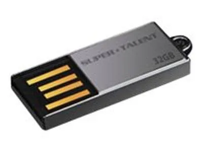STU32GPCN Super Talent Pico-C 32GB Nickel USB 2.0 Flash Drive