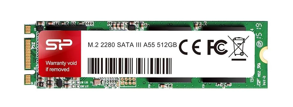 SU512GBSS3A55M28AC - Silicon Power A55 512GB Single-Level Cell SATA 6Gb/s M.2 2280 Solid State Drive