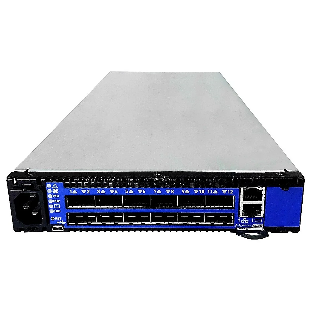Mellanox SX1012 SwitchX-2 12x Ports QSFP+ 40/56Gb/s Layer 3 Managed 1U Rack-Mountable Network Switch