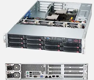 SYS-6027R-72RFTP+ Supermicro SuperServer SYS-6027R-72RFTP+ Dual LGA2011 920W 2U Rackmount Server Barebone System (Black)