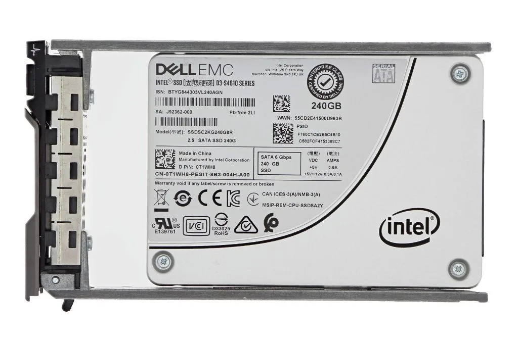 T1WH8 - Dell DC S4610 240GB Triple-Level Cell SATA 6Gb/s 2.5-inch Solid State Drive