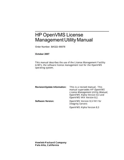 T4004AA - HP Performance Agent VMS License