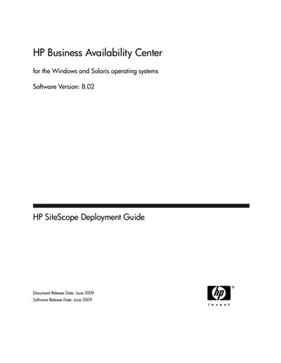 T8294AA - HP Software Business Availability Center-SAM with SiteScope License 1Year