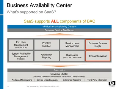 TA603AAE - HP SaaS Business Availability Center SAM with SiteScope License 1Year 1 Point(s)