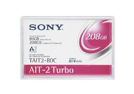TAIT2-80CWW - Sony AIT-2 TURBO Tape Cartridge - AIT AIT-2 - 80GB (Native) / 208GB (Compressed)