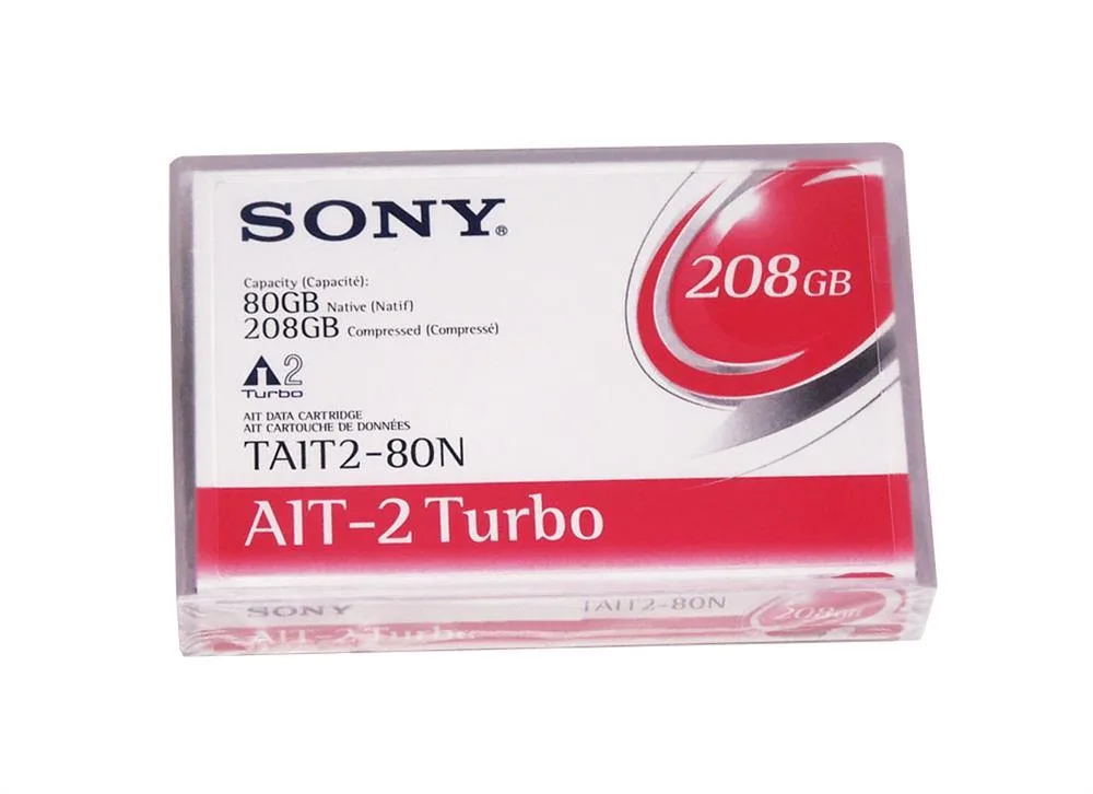 TAIT2-80N - Sony 80/208GB 8mm AIT-2 Turbo Ntv DATA Cartridge