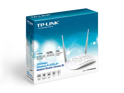 TD-W8961NB - TP-Link 300Mbps Wireless N ADSL2+ Modem Router(Annex B)