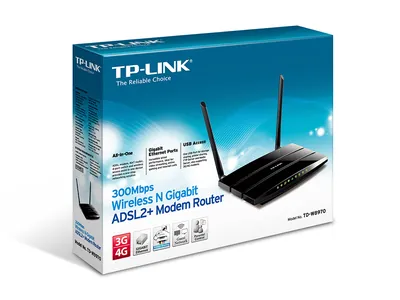 TD-W8970 V3 - TP-LINK TD-W8970 V3300Mbps Wireless N Gigabit ADSL2+ Modem Router