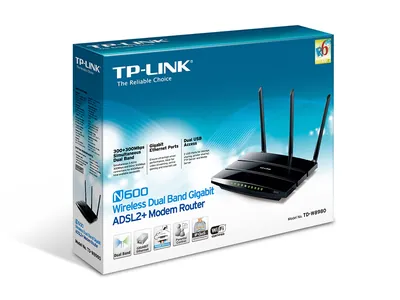 TP-Link TD-W8980B(DE) N600 Wireless Dual Band Gigabit ADSL2+ Modem Router (Annex B)