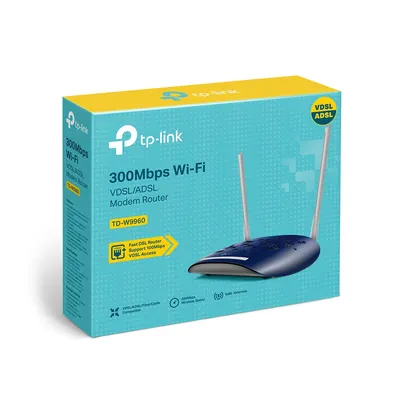 TD-W9960 - TP-Link 300Mbps Wireless N VDSL/ADSL Modem Router
