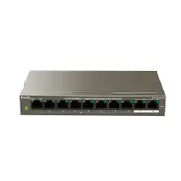 TEF1110P-8-102W - Tenda 8-Port 10/100Mbps+2 Gigabit Desktop Switch With 8-Port PoE