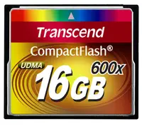 TRN-TS16GCF600 - Transcend 16GB 600x CompactFlash (CF) Memory Card
