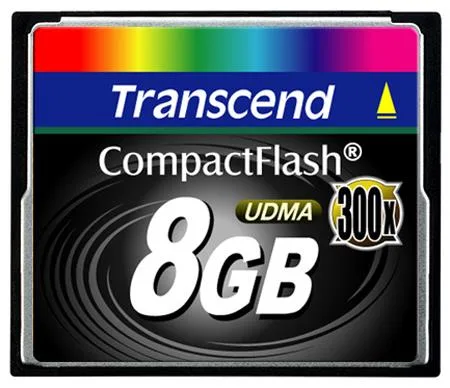 TRN-TS8GCF300 - Transcend 8GB 300x CompactFlash (CF) Memory Card
