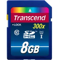 TRN-TS8GSDU1 - Transcend Premium 8GB 300x Class 10 SDHC UHS-I Flash Memory Card