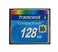 TS128CF80-DF - Transcend 128MB 80x Compact Flash (CF) Memory Card