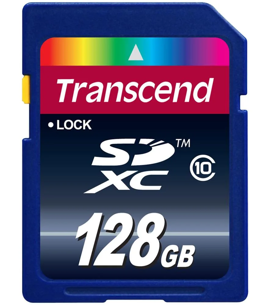 TS128GSDXC10 - Transcend 128GB Class 10 SDXC Flash Memory Card