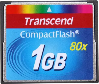 TS1GCF80-NR - Transcend 1GB 80x Compact Flash (CF) Memory Card