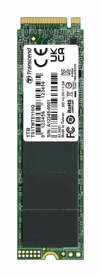 TS1TMTE110Q - Transcend 110Q 1TB Quad-Level Cell PCI Express NVMe 3.0 x4 M.2 2280 Solid State Drive