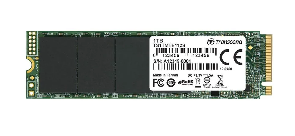 TS1TMTE112S - Transcend 112S 1TB PCI Express NVMe 3.0 x4 M.2 2280 Solid State Drive