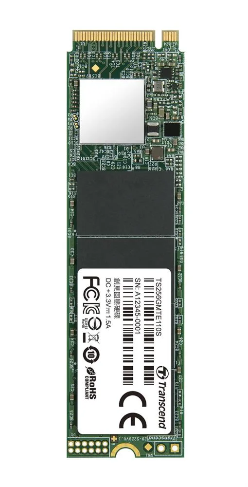 TS256GMTE110S - Transcend 110S 256GB PCI Express NVMe 3.0 x4 M.2 2280 Solid State Drive