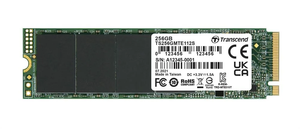 TS256GMTE112S - Transcend 112S 256GB PCI Express NVMe 3.0 x4 M.2 2280 Solid State Drive