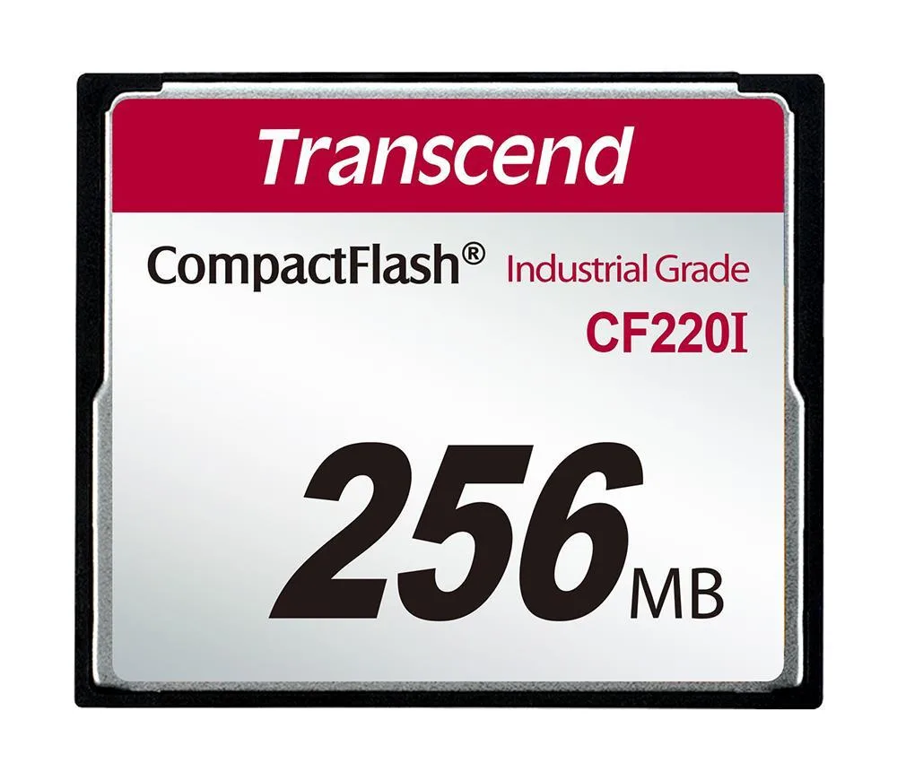 TS256MCF220I-P - Transcend 256MB Industrial Grade CompactFlash (CF) Memory Card