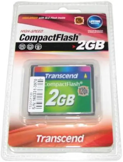 TS2GCF120-DF - Transcend 2GB 120x Type I CompactFlash (CF) Memory Card