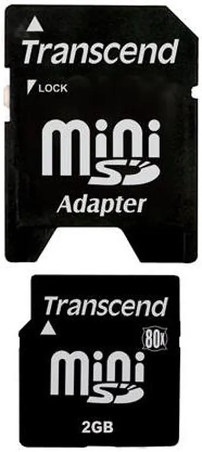 TS2GSDM80 - Transcend 2GB 80X miniSD Flash Memory Card
