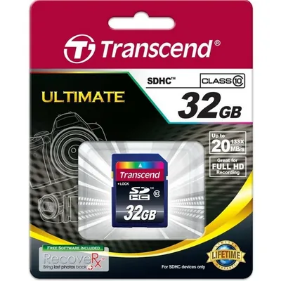TS32GSDHC10-P2 - Transcend 32GB Class 10 SDHC Flash Memory Card