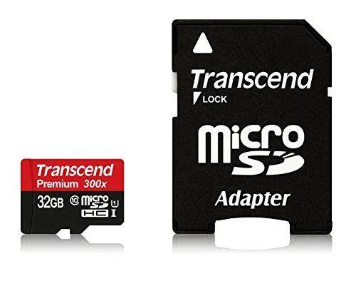 TS32GUSDU1E - Transcend 32GB Premium 300X Class 10 microSDHC Flash Memory Card