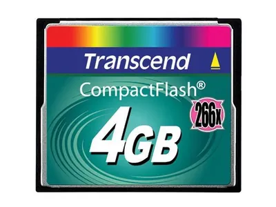 TS4GCF266 - Transcend 4GB 266x Hi-Speed CompactFlash (CF) Memory Card