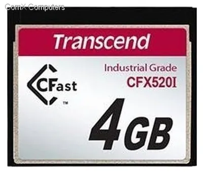 TS4GCFX520I - Transcend 4GB CFast 1.1 SATA 3Gbps SLC Flash Memory Card