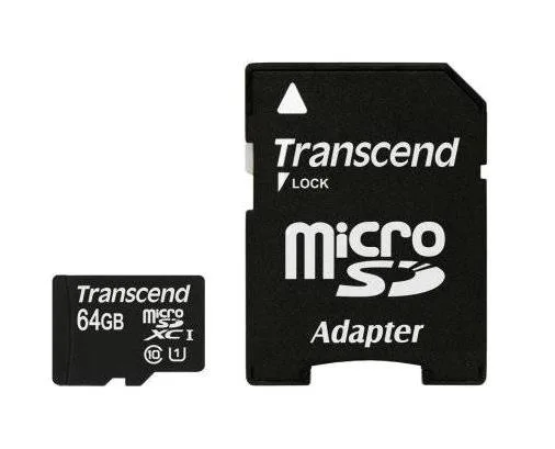 TS64GUSDU1 - Transcend 64GB Class 10 microSDXC Flash Memory Card with Adapter