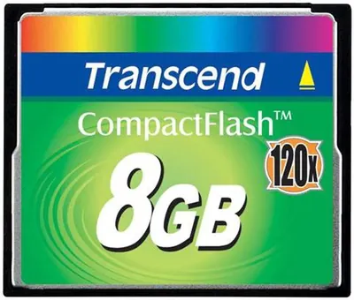 TS8GCF120-NR - Transcend 8GB 120x Type-I CompactFlash (CF) Memory Card