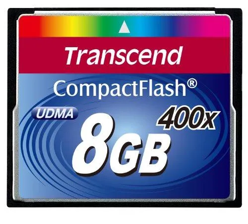 TS8GCF400 - Transcend 8GB 400x CompactFlash (CF) Memory Card
