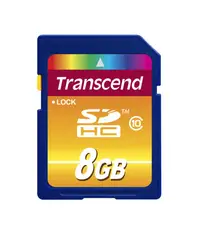 TS8GSDHC10-P2 - Transcend 8GB Class 10 SDHC Flash Memory Card