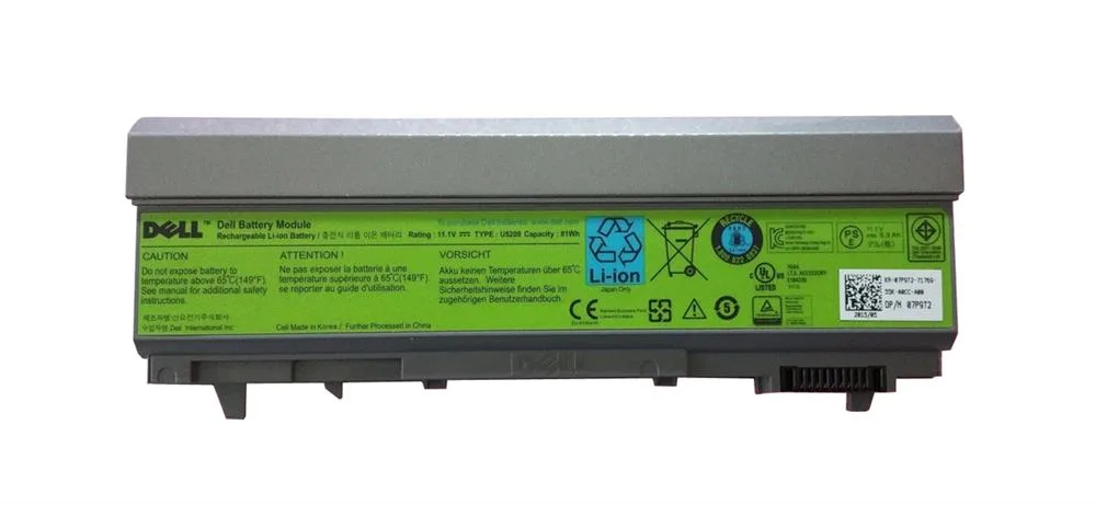 U5209 - Dell 90Whr 9-Cell Li-Ion Battery for Latitude E6400/ATG, E6410 /ATG, E6500, E6510, E6400/XFR, Precision M2400, M4400, M4500