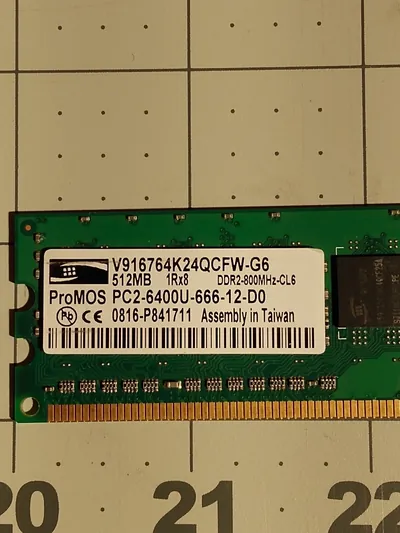 U59C1G01808QBJ-25 - Promos DDR2-800MHz 128Mx8 CL5 (1GB) DRAM Memory Chip