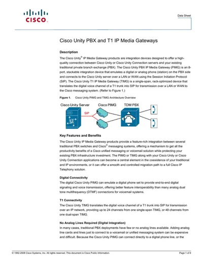 Cisco UNITY-PBXLINK-1 Unity PBXLink License Standard 1 Device