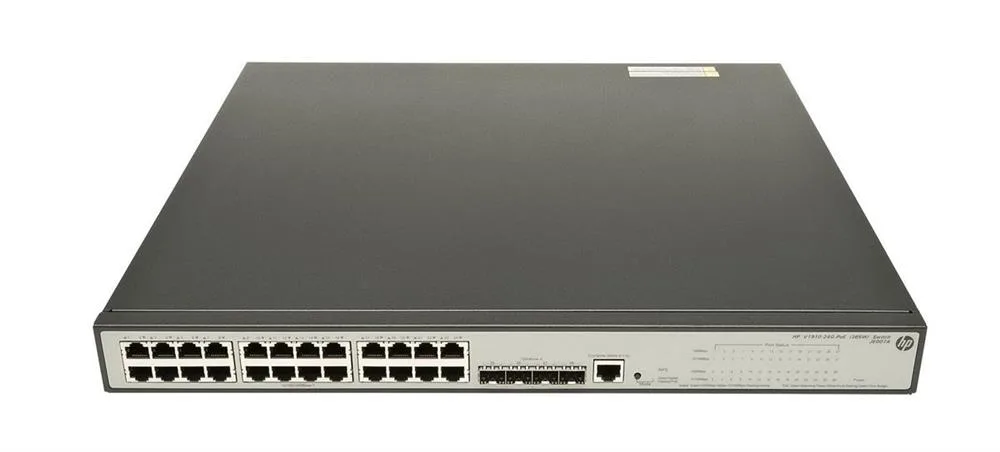 HP V1910-24G-POE V1910 POE 24 x Ports 10/100/1000Base-T + 4 x SFP Layer 3 Managed Rackmountable Gigabit Ethernet Network Switch